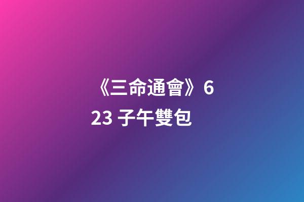 《三命通會》6.23 子午雙包